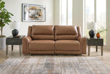 Trasimeno Caramel Power Reclining Sofa and Loveseat by Ashley at Eve Furniture