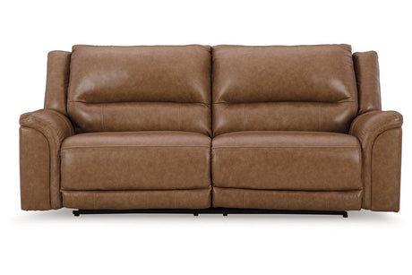 Trasimeno Caramel Power Reclining Sofa and Loveseat by Ashley at Eve Furniture