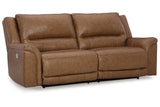 Trasimeno Caramel Power Reclining Sofa and Loveseat by Ashley at Eve Furniture