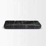Tratto Rectangular Black Marble Tray by Mercana at Eve Furniture