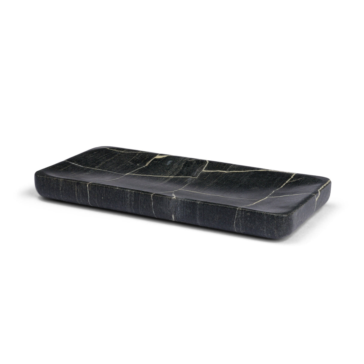 Tratto Rectangular Black Marble Tray by Mercana at Eve Furniture