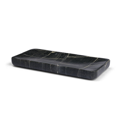Tratto Rectangular Black Marble Tray by Mercana at Eve Furniture
