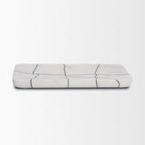 Tratto Rectangular White Marble Decorative Tray by Mercana at Eve Furniture