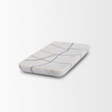 Tratto Rectangular White Marble Decorative Tray by Mercana at Eve Furniture