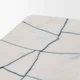 Tratto Rectangular White Marble Decorative Tray by Mercana at Eve Furniture