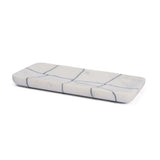 Tratto Rectangular White Marble Decorative Tray by Mercana at Eve Furniture