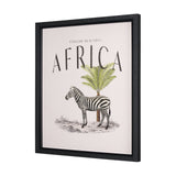 Travel Guide - Africa by Vintage Collection a Hand Embellished Textured Framed Art Print by Mercana at Eve Furniture
