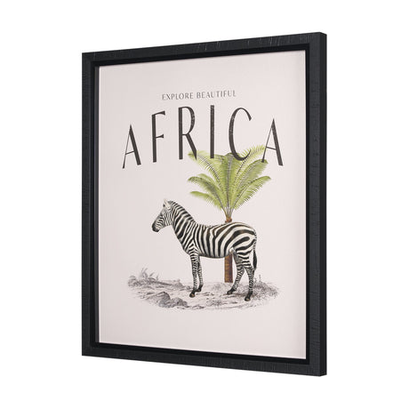 Travel Guide - Africa by Vintage Collection a Hand Embellished Textured Framed Art Print by Mercana at Eve Furniture