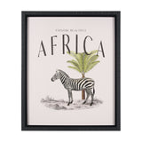 Travel Guide - Africa by Vintage Collection a Hand Embellished Textured Framed Art Print by Mercana at Eve Furniture