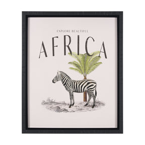 Travel Guide - Africa by Vintage Collection a Hand Embellished Textured Framed Art Print by Mercana at Eve Furniture