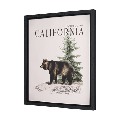 Travel Guide - California by Vintage Collection a Hand Embellished Textured Framed Art Print by Mercana at Eve Furniture
