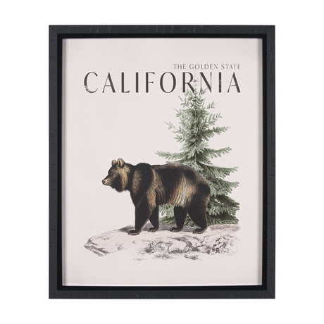 Travel Guide - California by Vintage Collection a Hand Embellished Textured Framed Art Print by Mercana at Eve Furniture