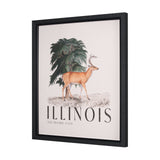 Travel Guide - Illinois by Vintage Collection a Hand Embellished Textured Framed Art Print by Mercana at Eve Furniture