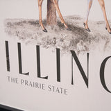 Travel Guide - Illinois by Vintage Collection a Hand Embellished Textured Framed Art Print by Mercana at Eve Furniture