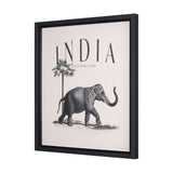 Travel Guide - India by Vintage Collection a Hand Embellished Textured Framed Art Print by Mercana at Eve Furniture