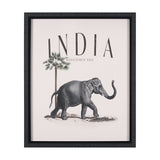 Travel Guide - India by Vintage Collection a Hand Embellished Textured Framed Art Print by Mercana at Eve Furniture