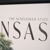 Travel Guide - Kansas by Vintage Collection a Hand Embellished Textured Framed Art Print by Mercana at Eve Furniture