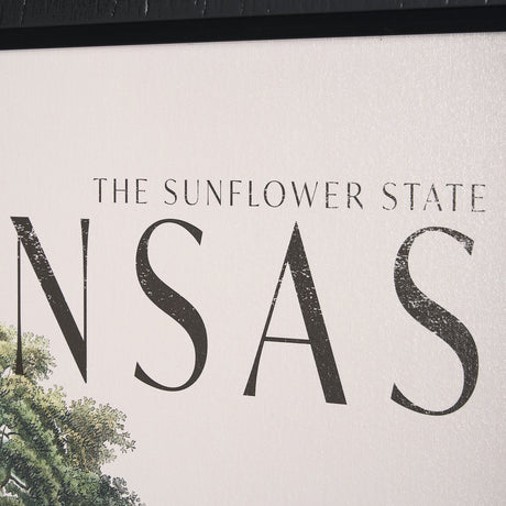 Travel Guide - Kansas by Vintage Collection a Hand Embellished Textured Framed Art Print by Mercana at Eve Furniture