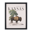 Travel Guide - Kansas by Vintage Collection a Hand Embellished Textured Framed Art Print by Mercana at Eve Furniture