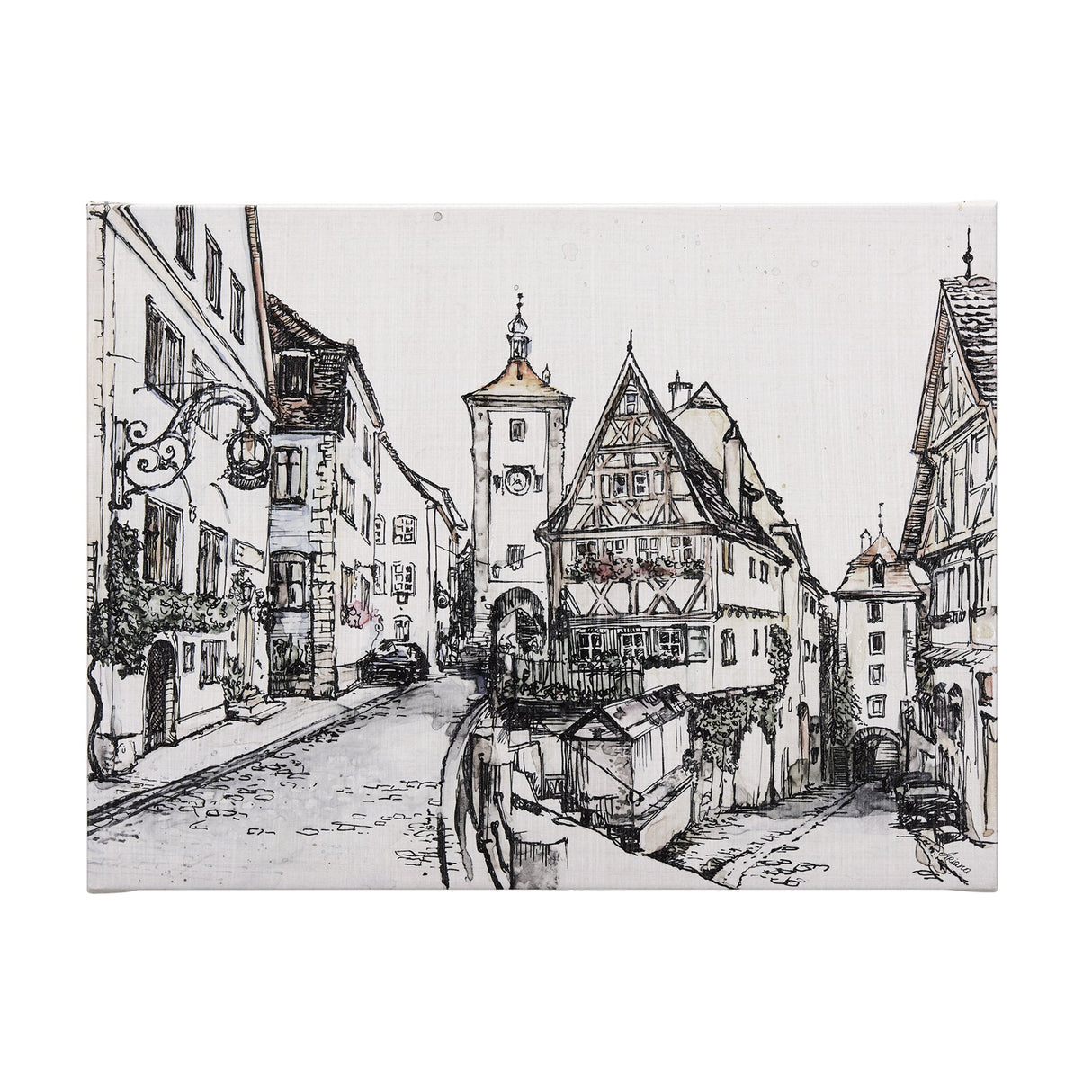 Travel memories I by Mercana Studio a Hand Embellished Textured Canvas by Mercana at Eve Furniture