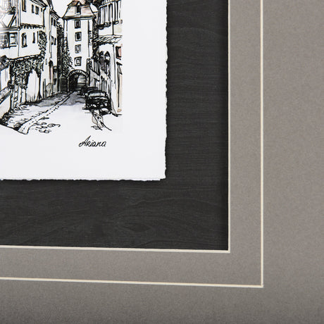 Travel memories I by Natalia a Framed Art Print Matted under Glass by Mercana at Eve Furniture