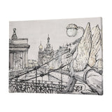 Travel memories III by Mercana Studio a Hand Embellished Textured Canvas by Mercana at Eve Furniture
