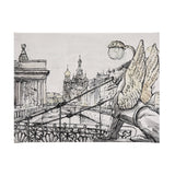 Travel memories III by Mercana Studio a Hand Embellished Textured Canvas by Mercana at Eve Furniture