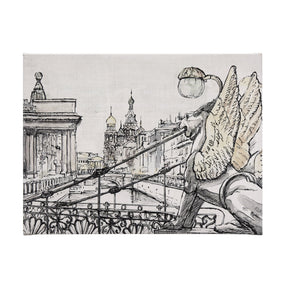 Travel memories III by Mercana Studio a Hand Embellished Textured Canvas by Mercana at Eve Furniture