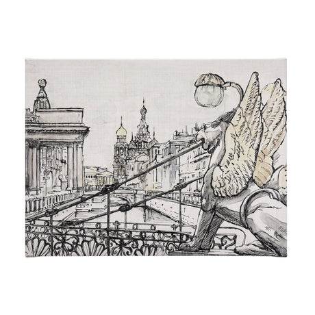 Travel memories III by Mercana Studio a Hand Embellished Textured Canvas by Mercana at Eve Furniture