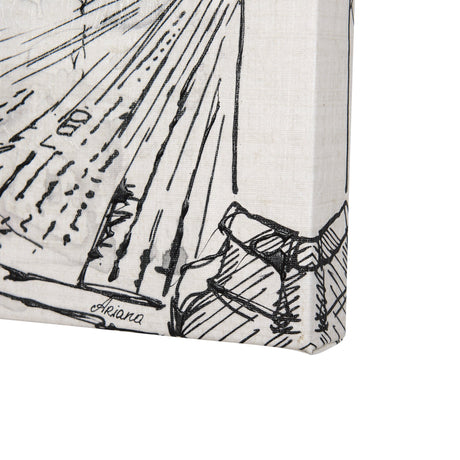 Travel memories IV by Mercana Studio a Hand Embellished Textured Canvas by Mercana at Eve Furniture