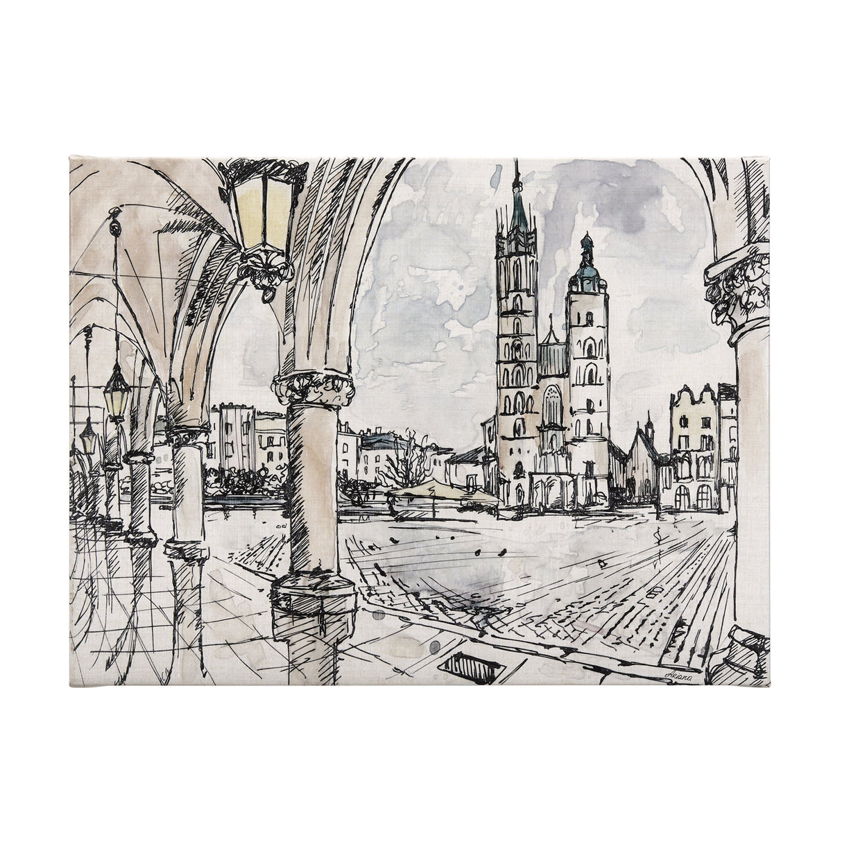 Travel memories IV by Mercana Studio a Hand Embellished Textured Canvas by Mercana at Eve Furniture