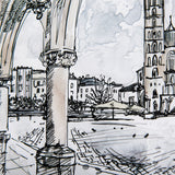 Travel memories IV by Natalia a Framed Art Print Matted under Glass by Mercana at Eve Furniture