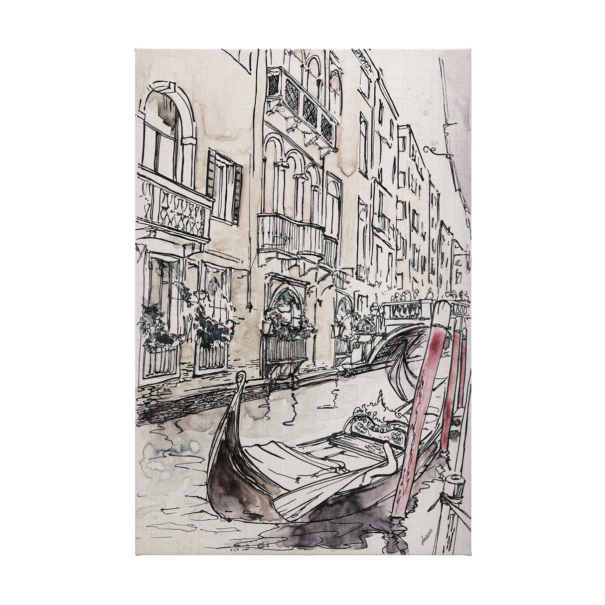 Travel Memories V by Mercana Studio a Hand Embellished Textured Canvas by Mercana at Eve Furniture