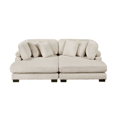 Traverse Beige 2-Piece Chaise Lounge by Homelegance at Eve Furniture