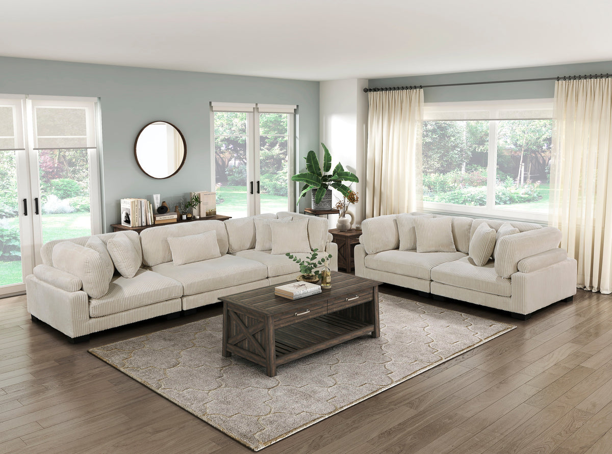 Traverse Beige 2-Piece Chaise Lounge by Homelegance at Eve Furniture