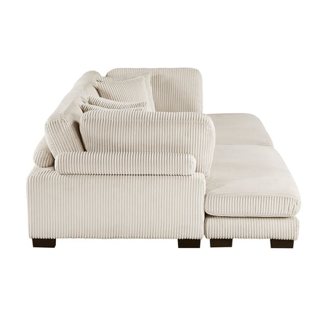 Traverse Beige 2-Piece Chaise Lounge by Homelegance at Eve Furniture