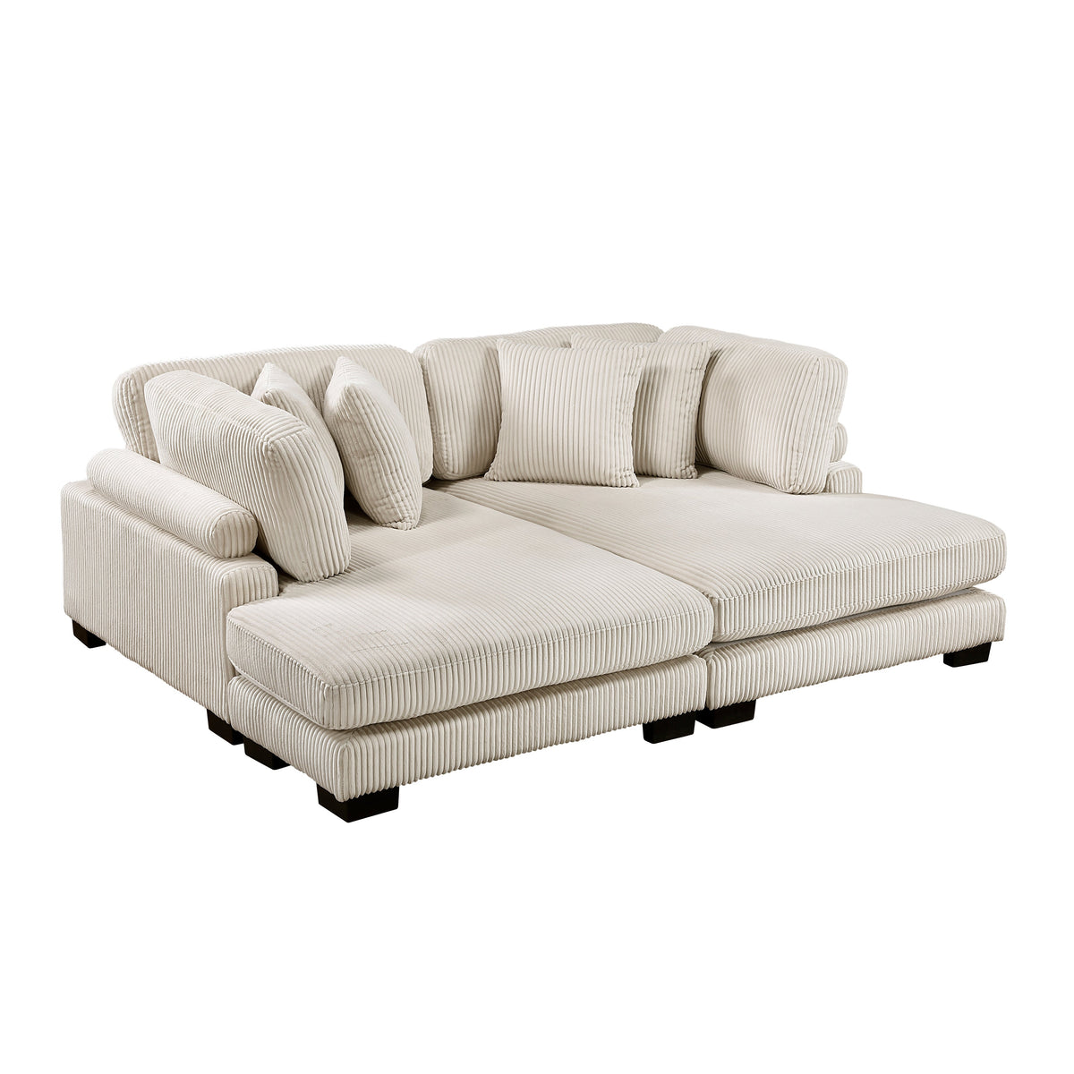 Traverse Beige 2-Piece Chaise Lounge by Homelegance at Eve Furniture
