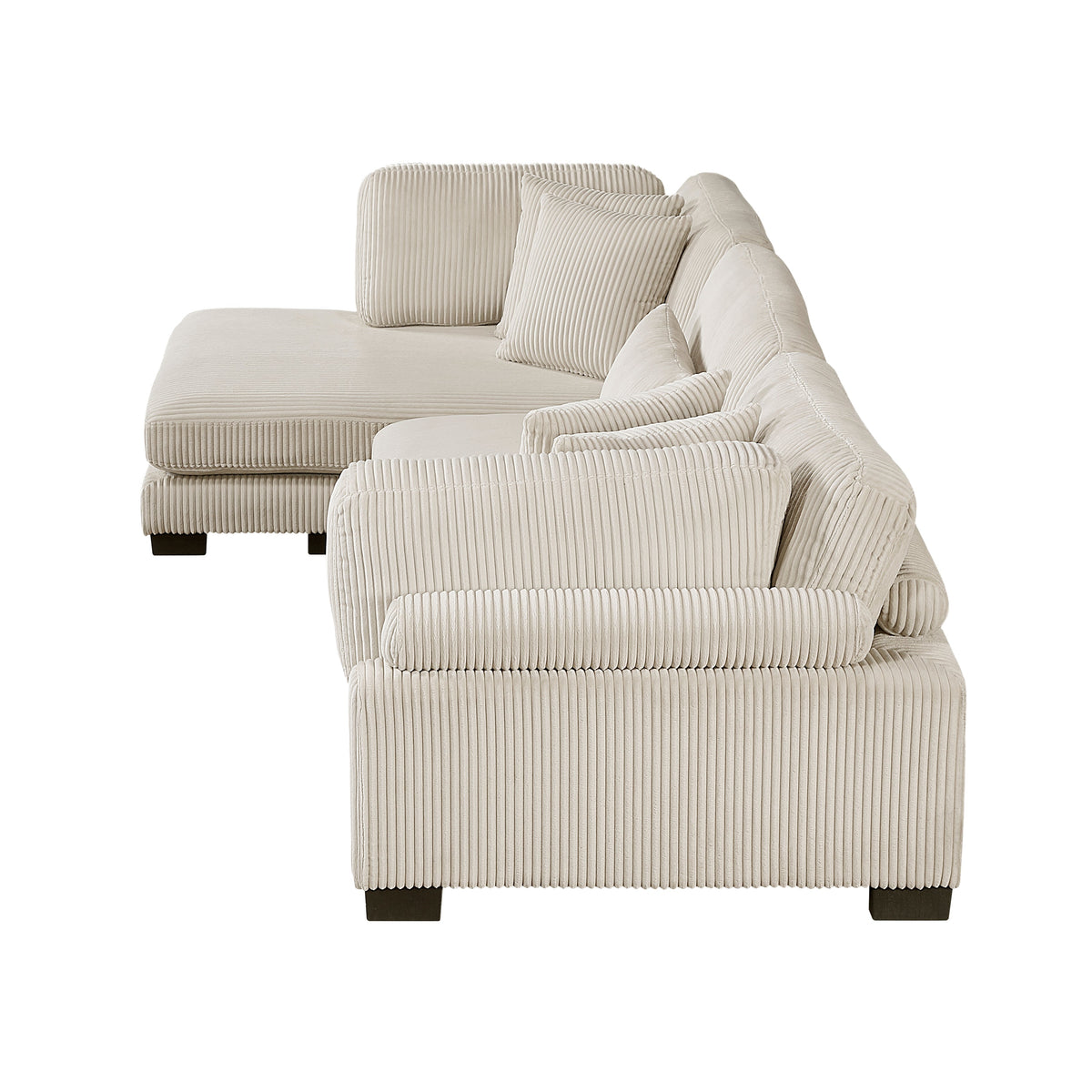 Traverse Beige 3-Piece Modular Sectional with Reversible Chaise by Homelegance at Eve Furniture