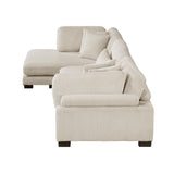 Traverse Beige 3-Piece Modular Sectional with Reversible Chaise by Homelegance at Eve Furniture