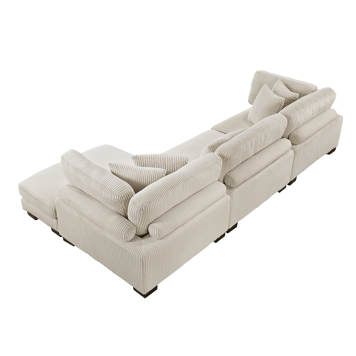 Traverse Beige 3-Piece Modular Sectional with Reversible Chaise by Homelegance at Eve Furniture