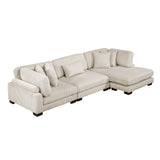 Traverse Beige 3-Piece Modular Sectional with Reversible Chaise by Homelegance at Eve Furniture