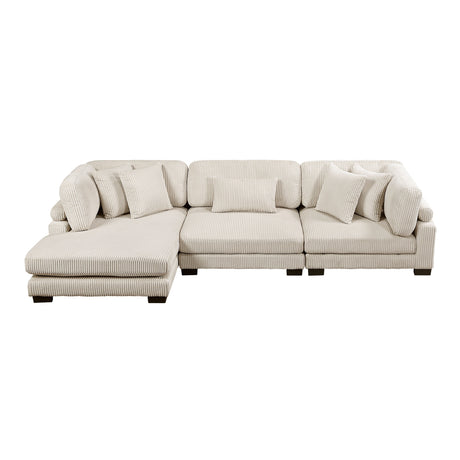 Traverse Beige 3-Piece Modular Sectional with Reversible Chaise by Homelegance at Eve Furniture