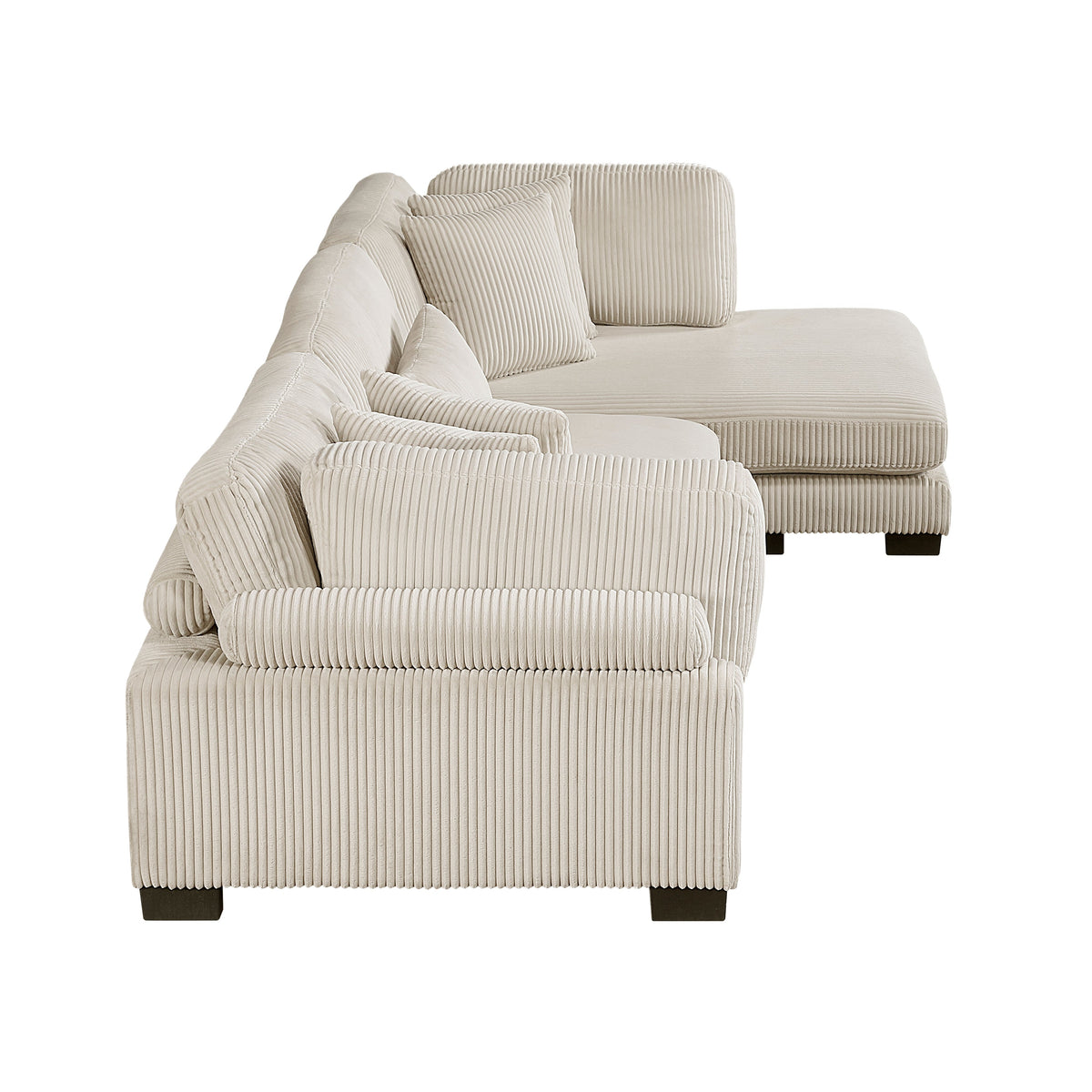 Traverse Beige 3-Piece Modular Sectional with Reversible Chaise by Homelegance at Eve Furniture