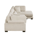 Traverse Beige 3-Piece Modular Sectional with Reversible Chaise by Homelegance at Eve Furniture