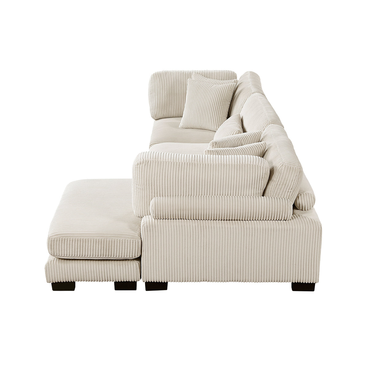 Traverse Beige 3-Piece Modular Sectional with Reversible Chaise by Homelegance at Eve Furniture
