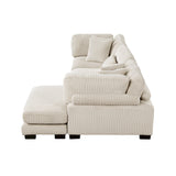 Traverse Beige 3-Piece Modular Sectional with Reversible Chaise by Homelegance at Eve Furniture