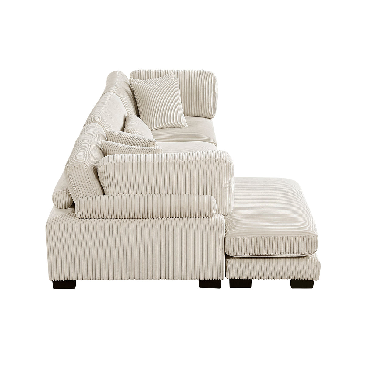 Traverse Beige 3-Piece Modular Sectional with Reversible Chaise by Homelegance at Eve Furniture
