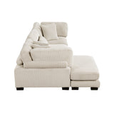 Traverse Beige 3-Piece Modular Sectional with Reversible Chaise by Homelegance at Eve Furniture