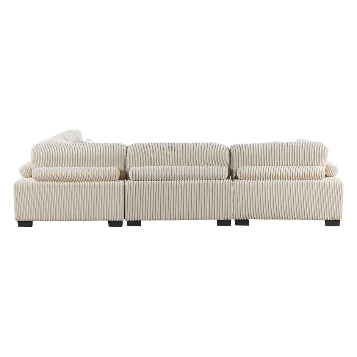Traverse Beige 4-Piece Corduroy Modular Sectional by Homelegance at Eve Furniture