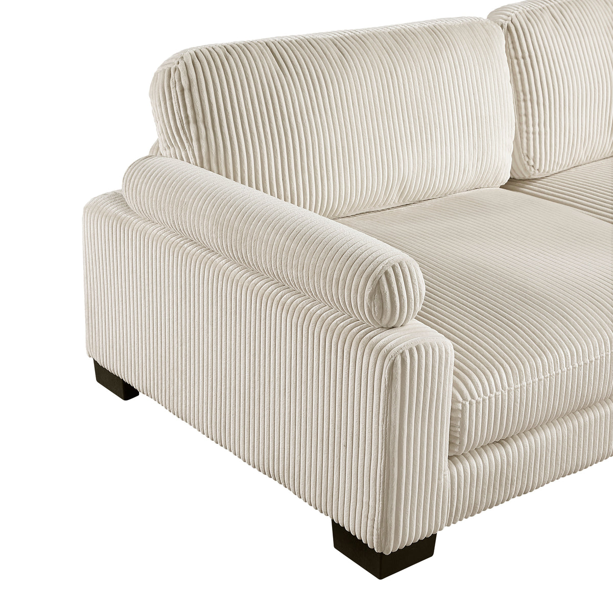Traverse Beige 4-Piece Corduroy Modular Sectional by Homelegance at Eve Furniture